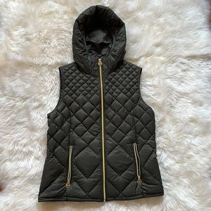 Michael Kors Down Fill Dark Green Vest